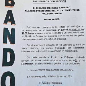Bando: Encuentros con vecinos 